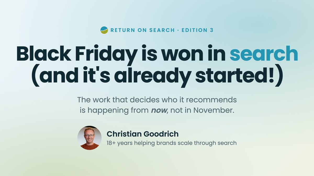 Black Friday is won in search (and it's already started!)